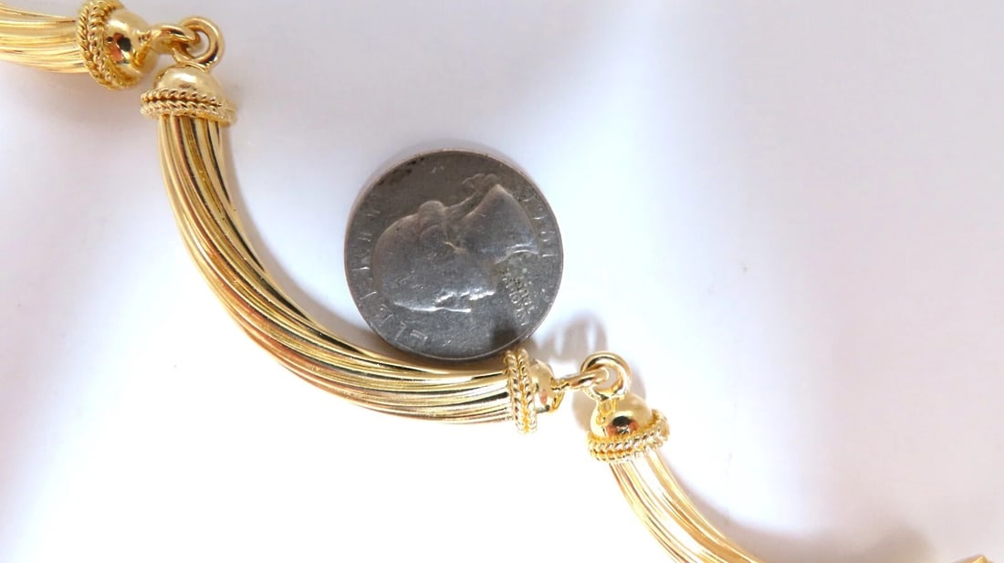 Byzantine Style Three Arched Bracelet 18kt 24.8 Grams 7 inch** - 4