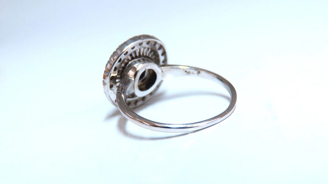 .80ct natural sapphire diamonds cocktail cluster ring 14kt** - 4