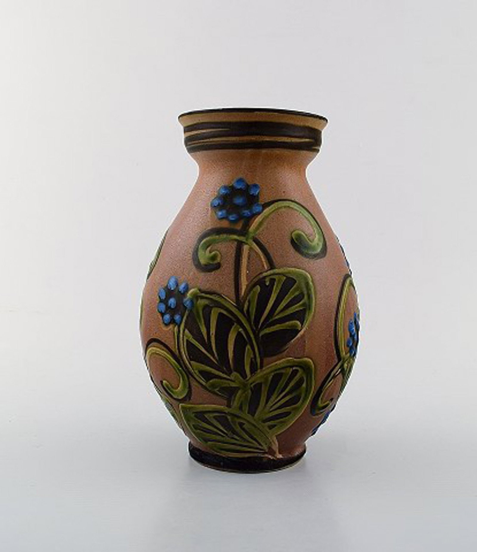 Kähler, HAK, glazed stoneware vase in modern design. 1930 / 40's. - 2