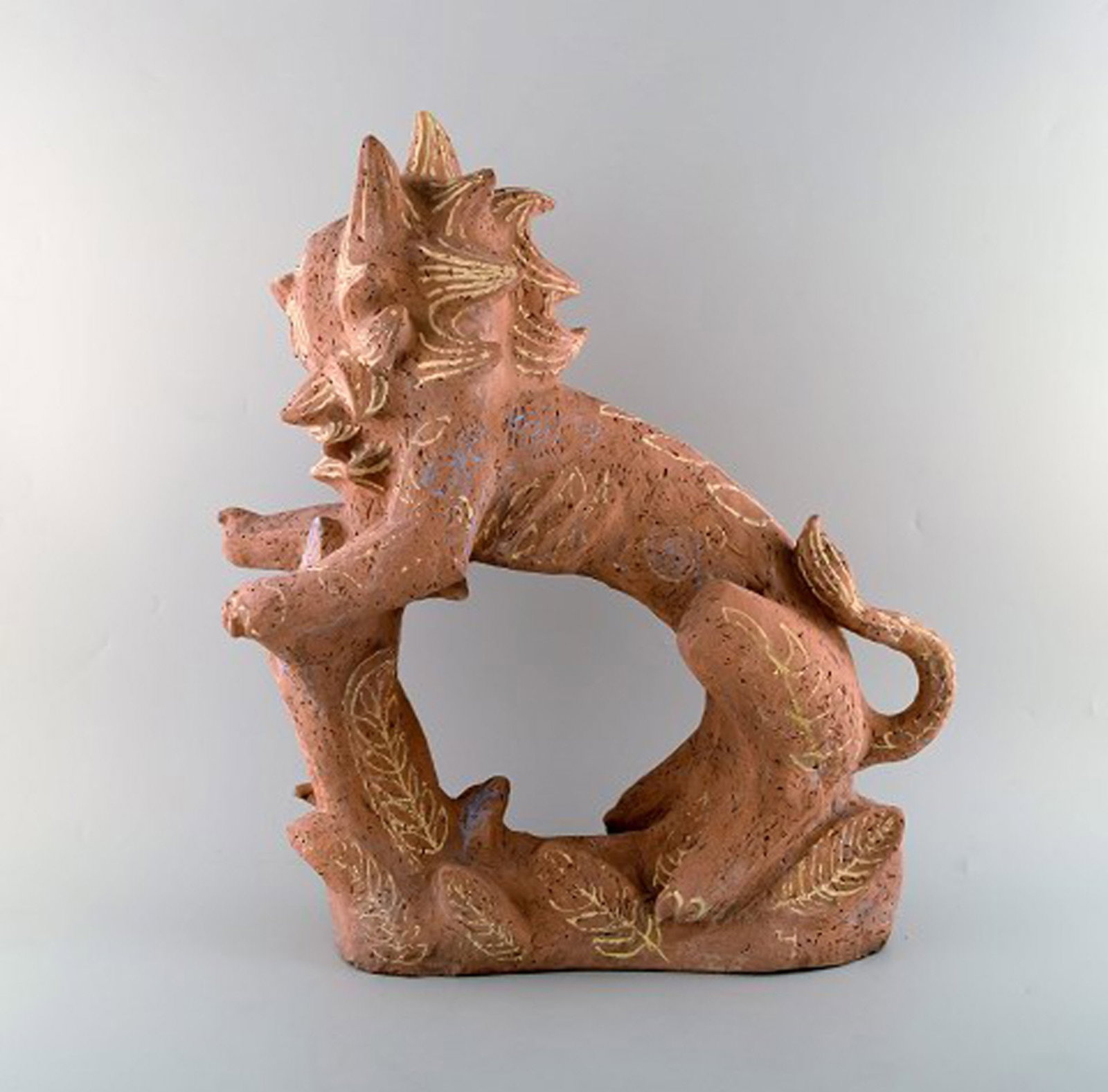 Helge Christoffersen colossal unique figure of cat. - 6