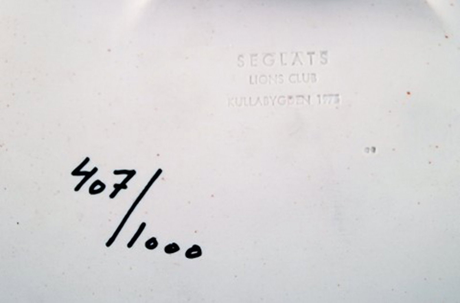 Yngve Blixt (1920-1981) Sweden. Wall plaque in glazed stoneware decorated with sailboat. 1970's. - 5