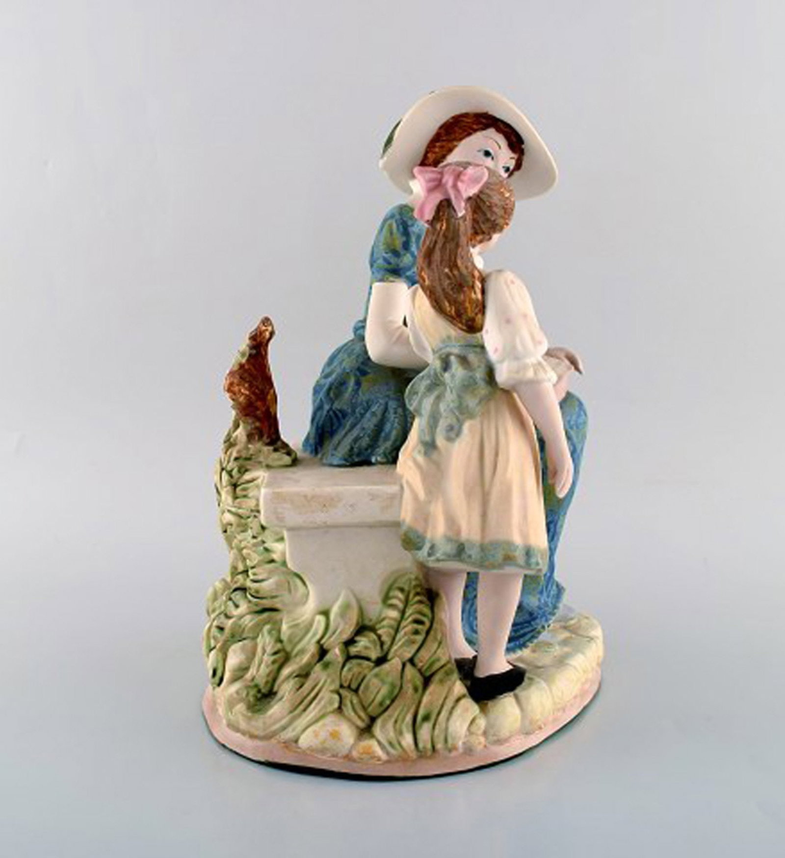 PAL, Spain. Large sculpture in glazed ceramics. Mother with daughter. 1980's. - 4