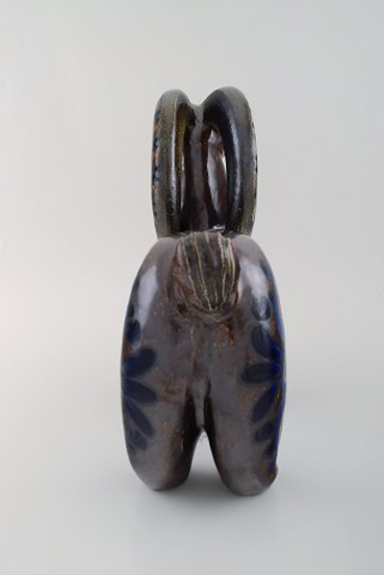 European studio ceramist. Large unique figure in glazed ceramics. Ram. Ca. 1980. - 6