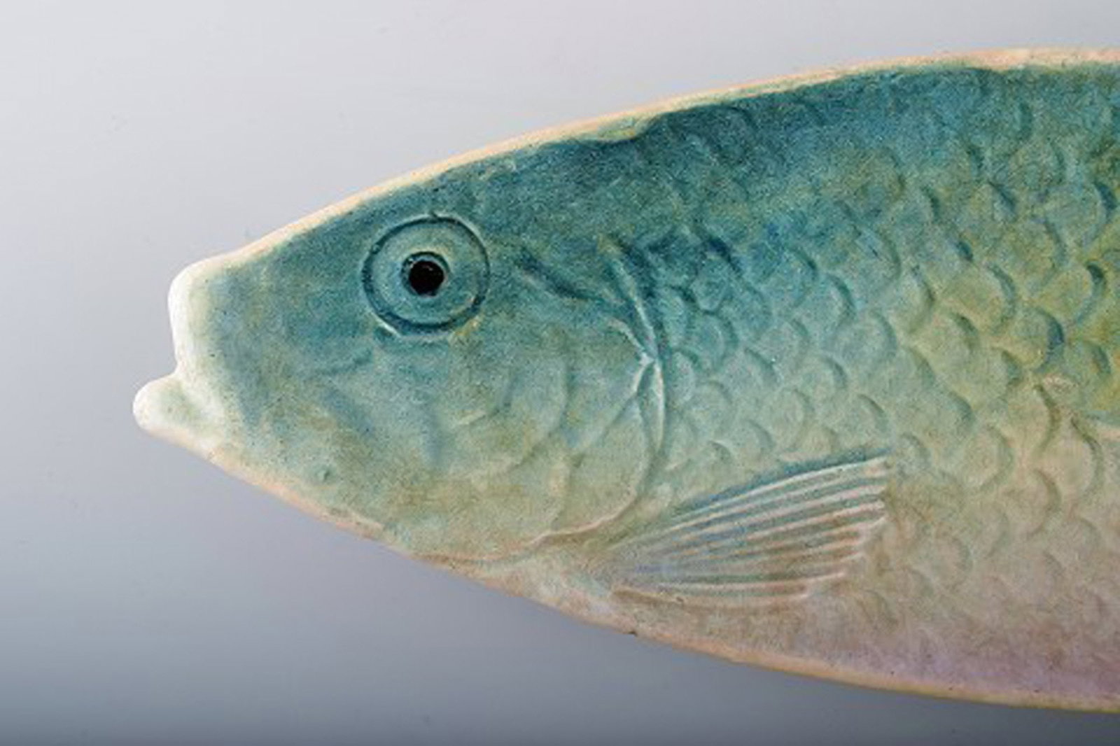 Gustavsberg fish shaped earthenware dish. - 2