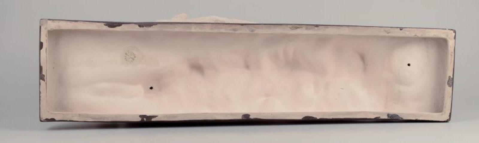 Sevres Vinsare, France. Colossal ceramic sculpture of two running greyhounds. Approx. 1930 - 8