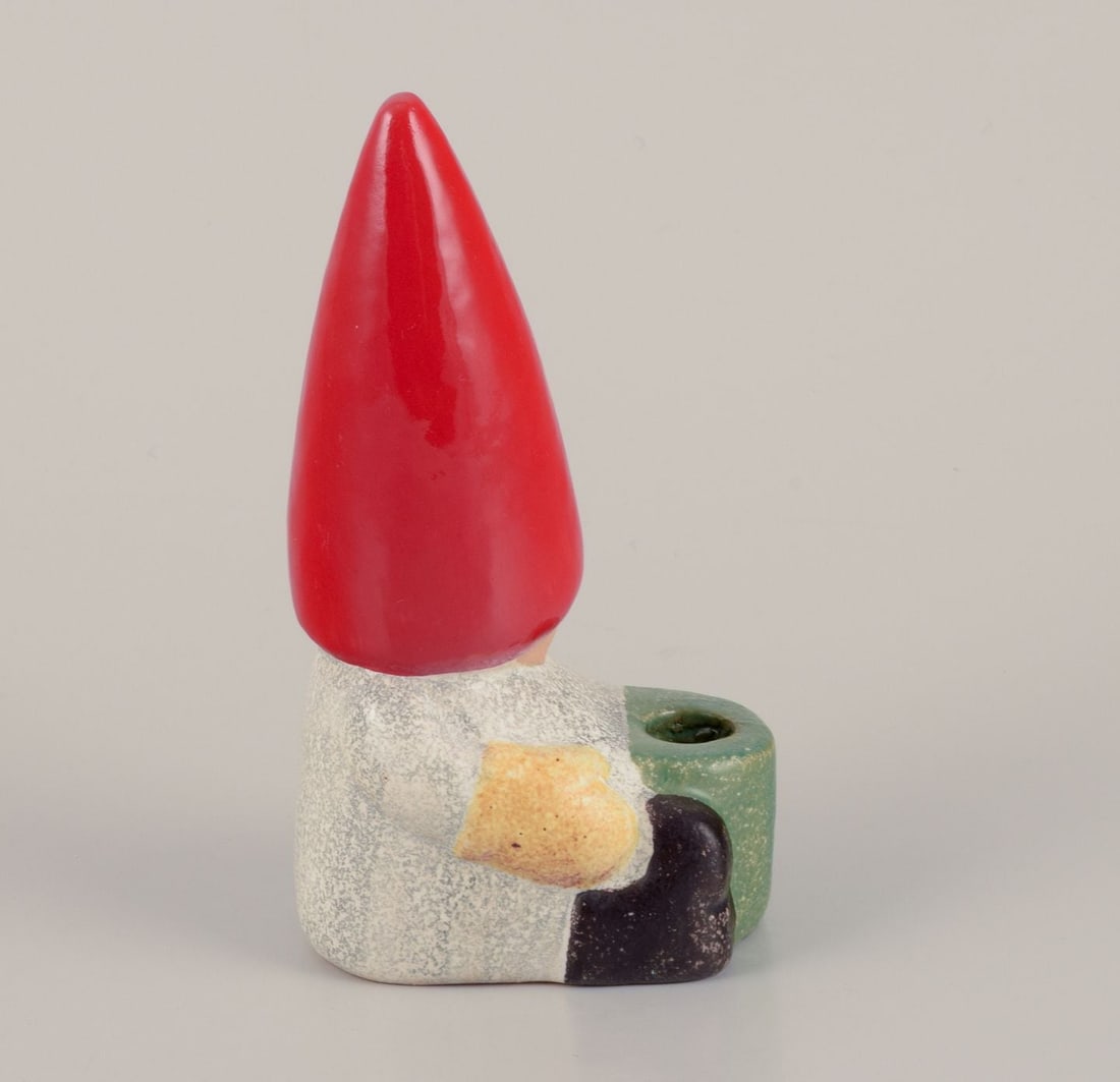 Lisa Larson for Gustavsberg. Candlestick holder. Sitting elf. Late 20th C. - 4