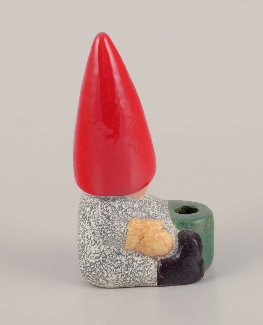 Lisa Larson for Gustavsberg. Candlestick holder. Sitting elf. Late 20th C. - 4