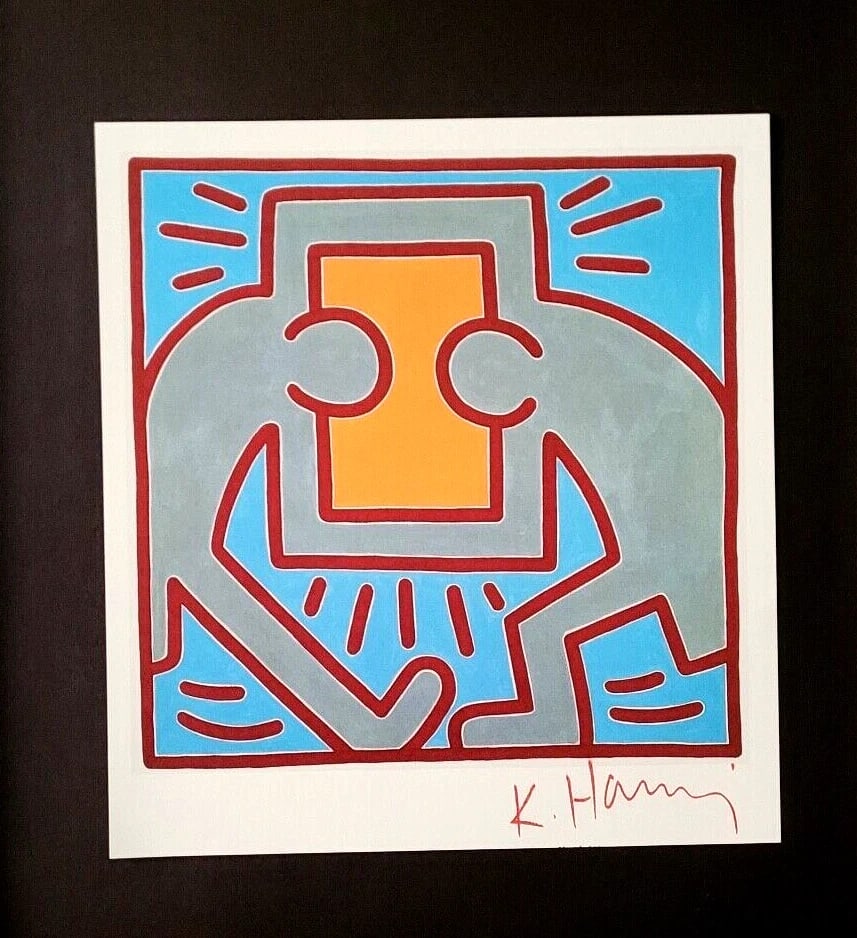 Keith Haring | Vintage Print Signed | Mounted & Framed in Silver Buy it Now T$ - 2
