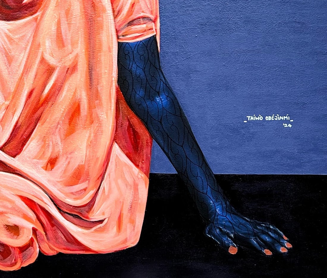 Taiwo Odejinmi, Lady in the Orange dress (All I have is Me) - 21st Century, Contemporary, Women, - 11