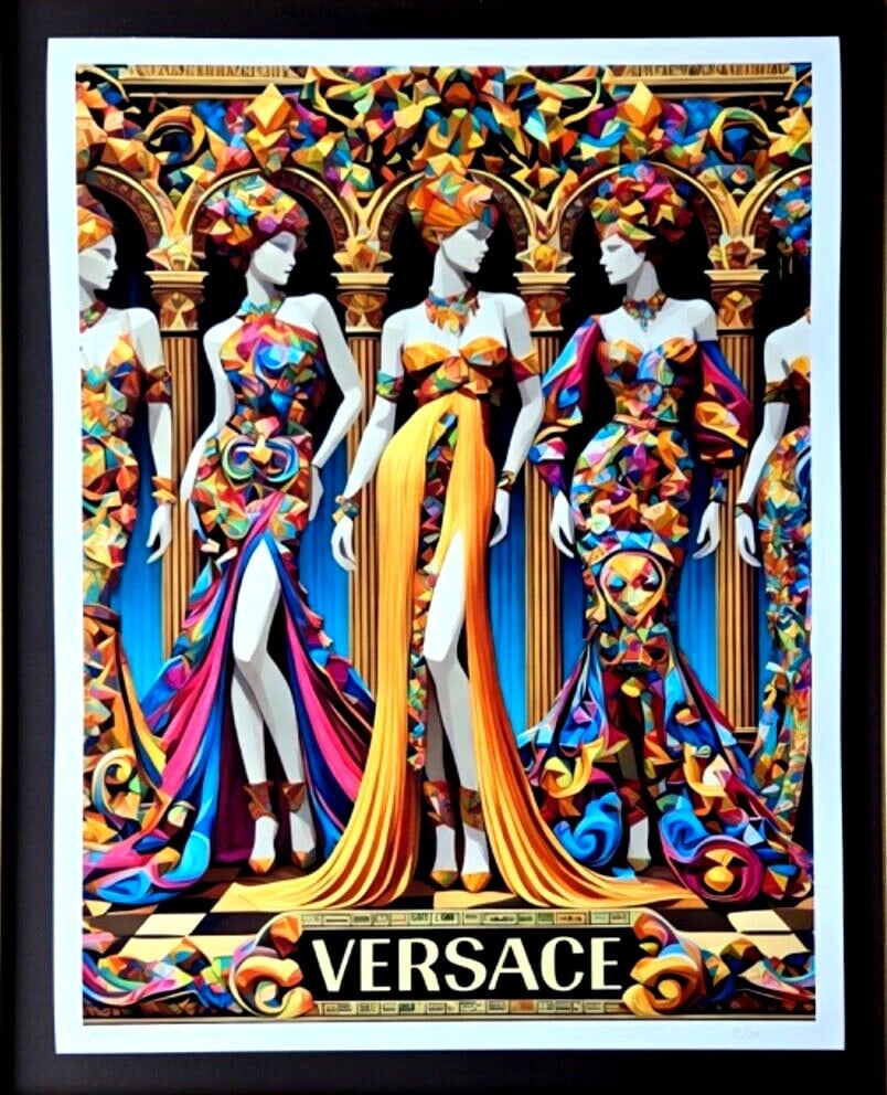 ALEXANDER DULAC + VERSACE LARGE Hand Signed Authentic Print LtdEd of 10 COA - 2