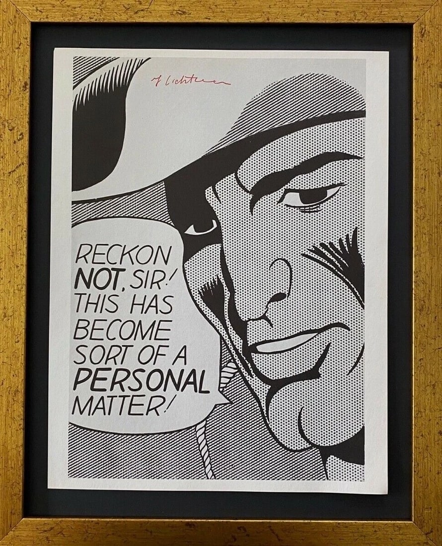 Roy Lichtenstein | Vintage 1970 Signed | Mounted 11x14 Offset Lithograph ^ (1 of 4)