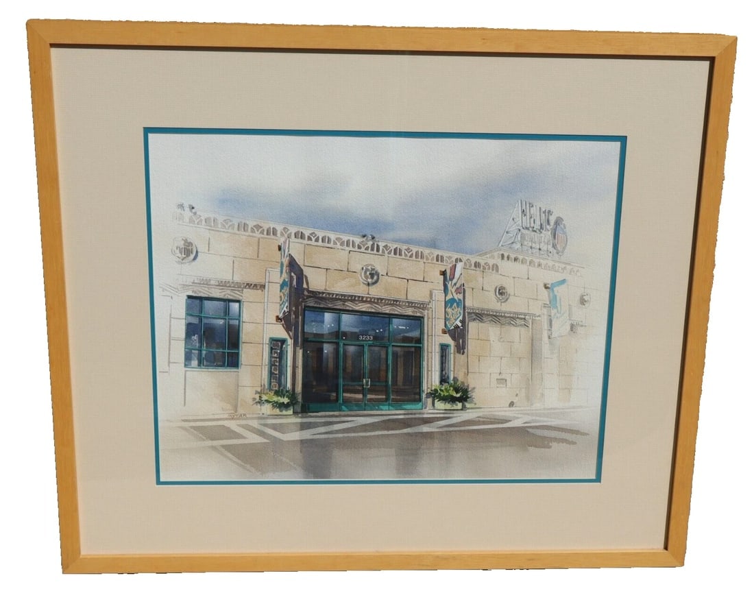 M RANDALL MYTAR Original watercolor Helms Bakery/Jazz Bakery Culver City Calif - 2