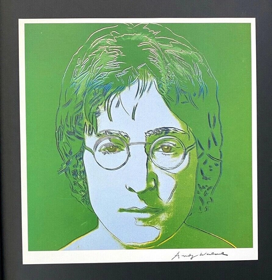 Andy Warhol | Vintage 1984 John Lennon Print Signed | Mounted in 11x14 Board - 2