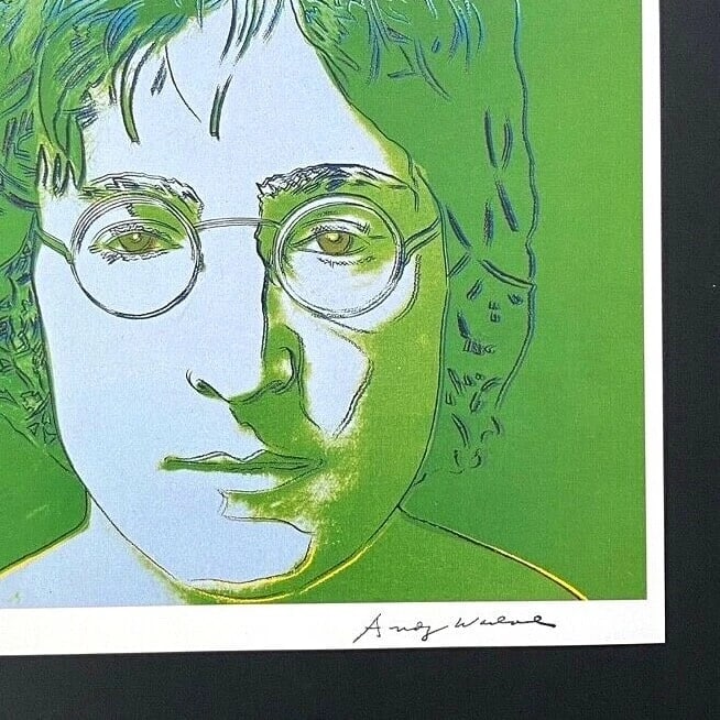 Andy Warhol | Vintage 1984 John Lennon Print Signed | Mounted in 11x14 Board - 3