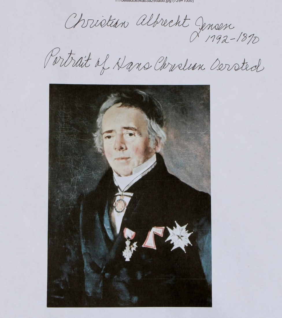 Portrait of Hans Christian Oersted After Christian Albrecht Jensen oil - 8