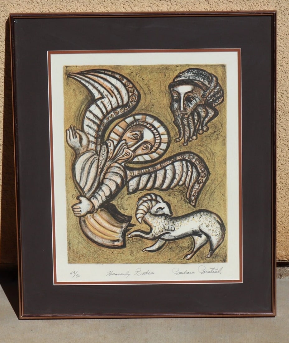 BARBARA BERETICH California Modernist S/N Color Lithograph Heavenly Bodies 49/50 (1 of 4)