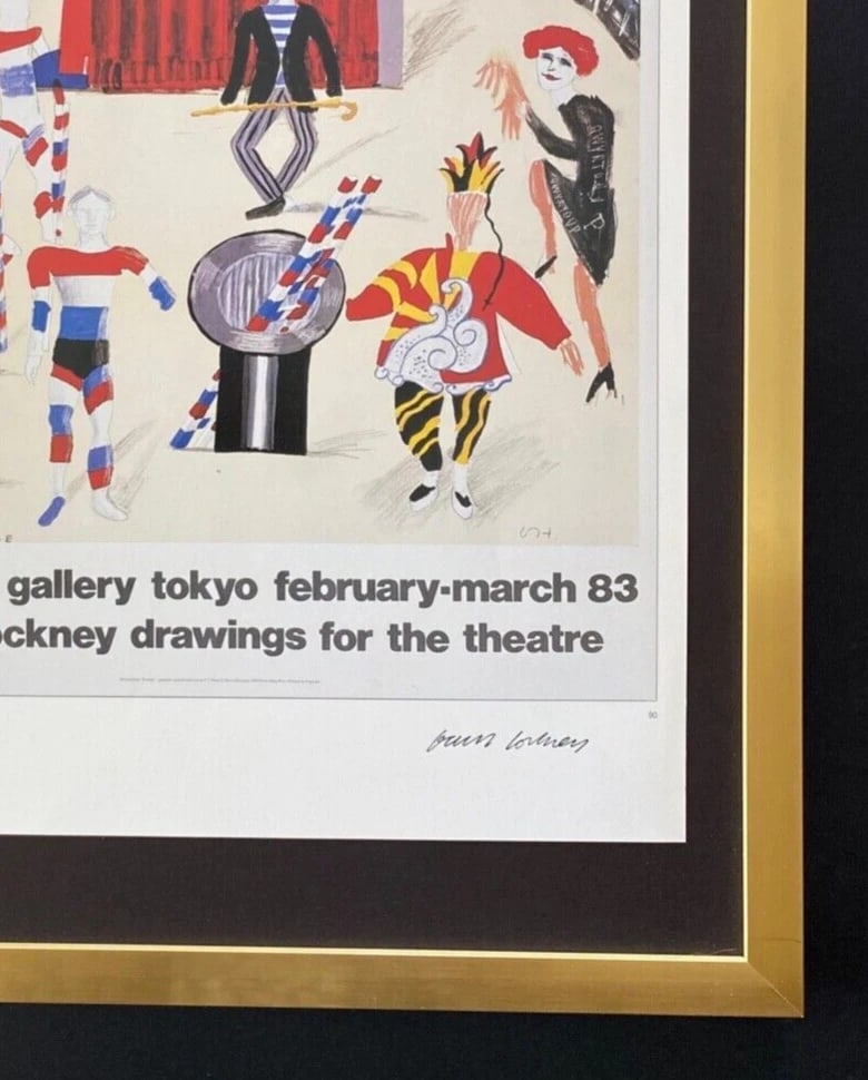 David Hockney | Vintage 1987 Signed Poster Print | Mounted and Framed - 2