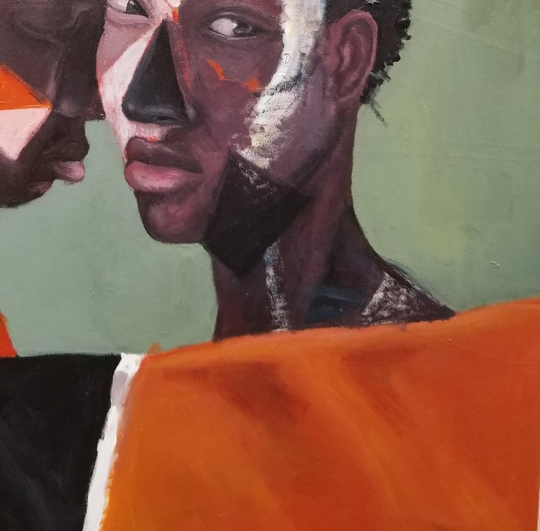 Aba Linus, Stronger With You - 21st Century, Contemporary, Figurative Portrait, Brotherhood, 2023 - 2