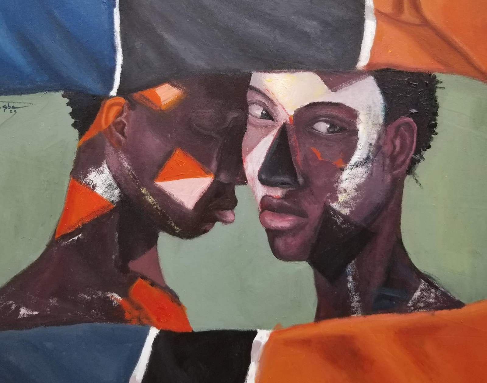 Aba Linus, Stronger With You - 21st Century, Contemporary, Figurative Portrait, Brotherhood, 2023 - 3