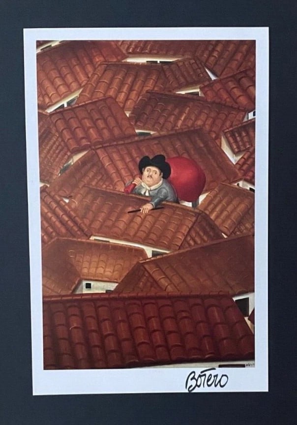 FERNANDO BOTERO + AWESOME SIGNED VINTAGE PRINT + FROM COLOMBIA + IN NEW FRAME! - 2