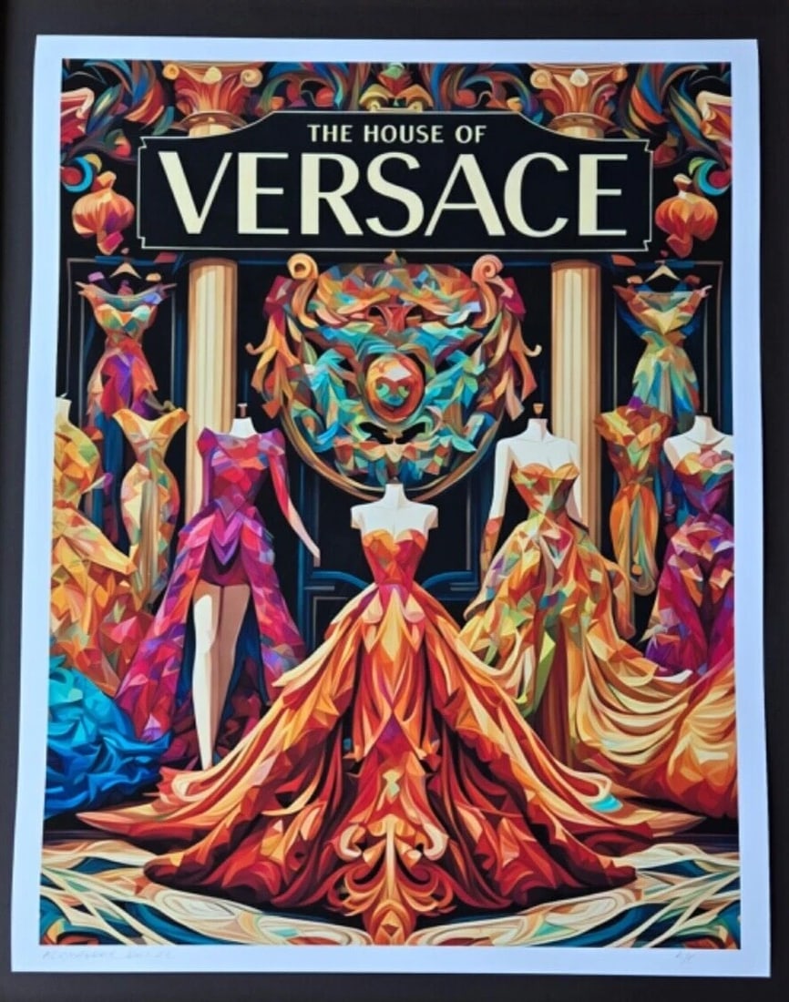 ALEXANDER DULAC + VERSACE LARGE Hand Signed Authentic Print LtdEd of 10 COA!! - 2