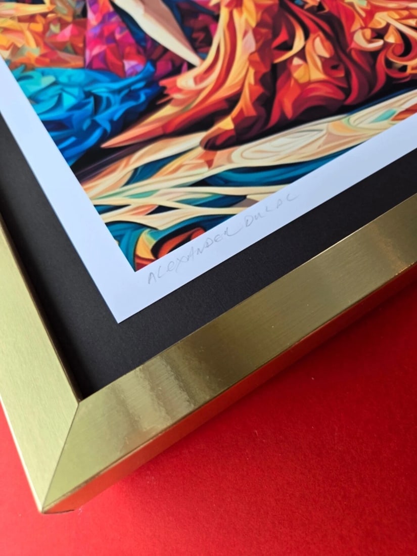 ALEXANDER DULAC + VERSACE LARGE Hand Signed Authentic Print LtdEd of 10 COA!! - 3