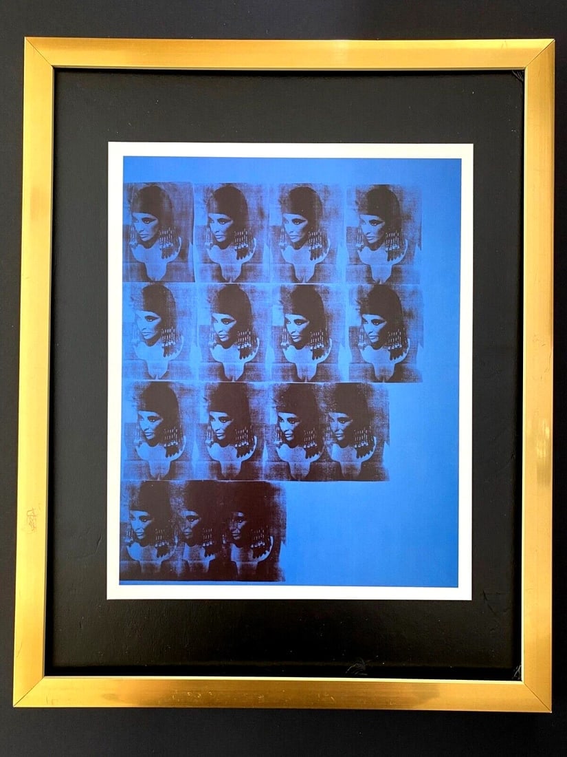 ANDY WARHOL + RARE 1984 ELIZABETH TAYLOR PRINT MOUNTED AND FRAMED + BUY IT NOW !: Title:ANDY WARHOL + RARE 1984 ELIZABETH TAYLOR PRINT MOUNTED AND FRAMED + BUY IT NOW ! Description:This is a Stunning and Scarce 1984 Print after Andy Warhol " ELIZABETH TAYLOR AS CLEOPATRA " from - H