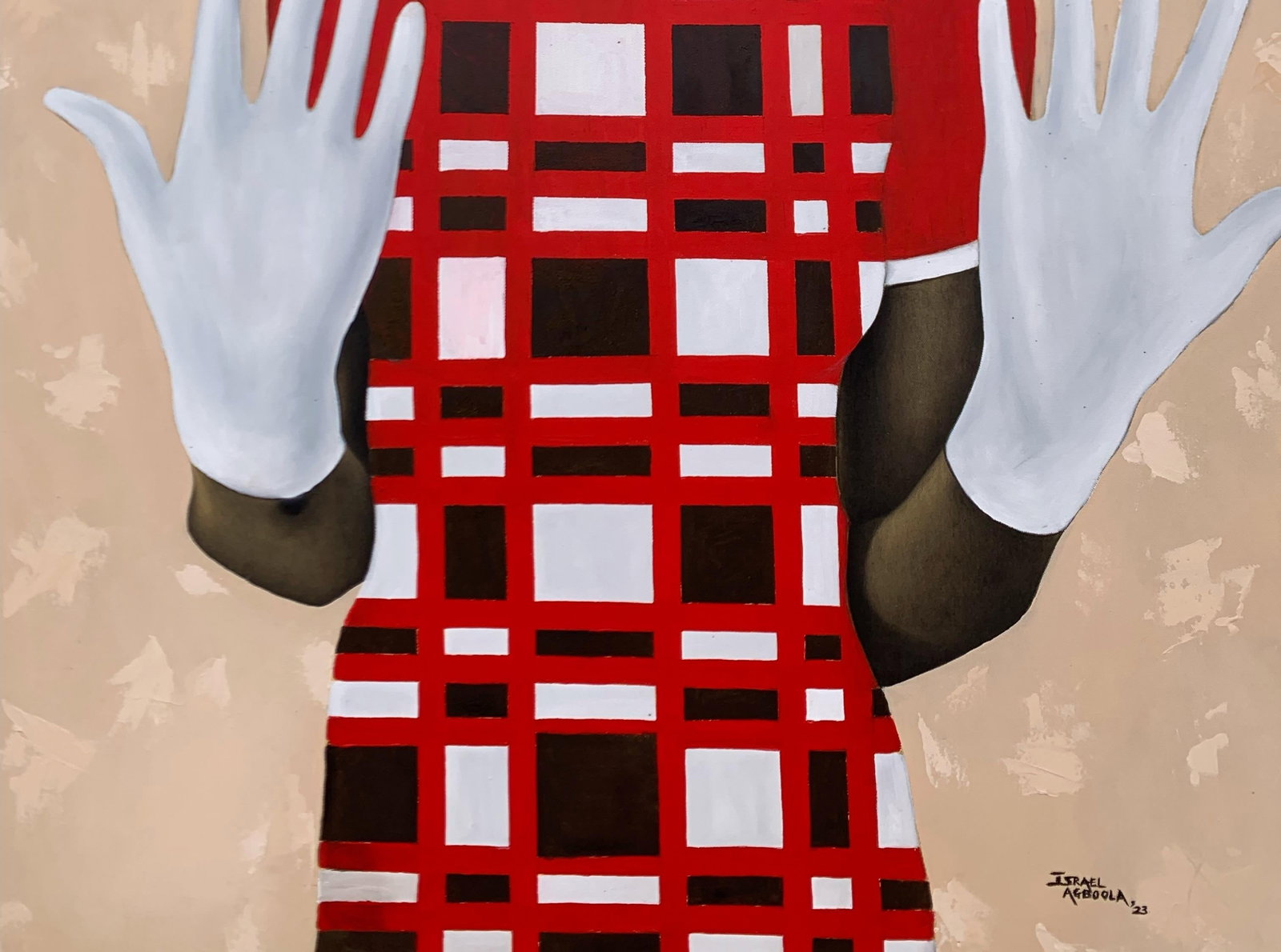 Agboola Oladapo, Transparency - 21st Century, Contemporary, Figurative Portrait, Women, Red, 2023 - 7