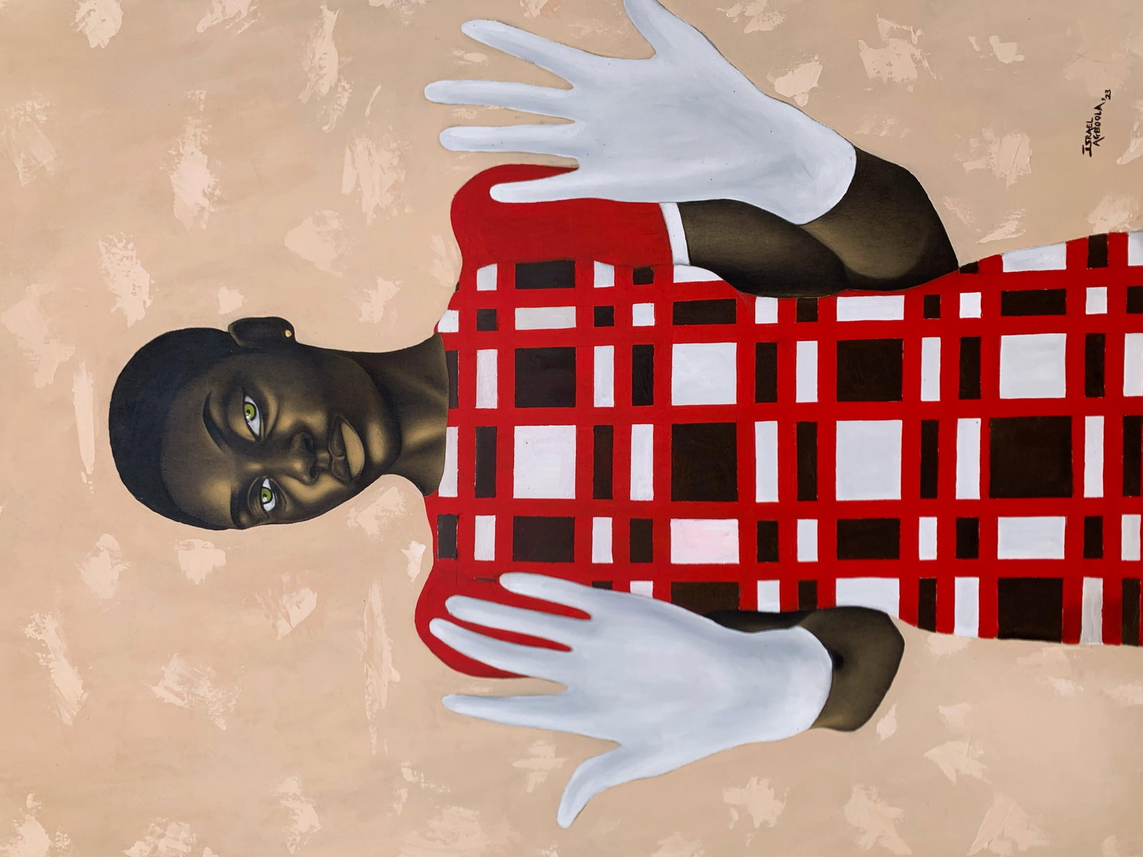 Agboola Oladapo, Transparency - 21st Century, Contemporary, Figurative Portrait, Women, Red, 2023 - 9