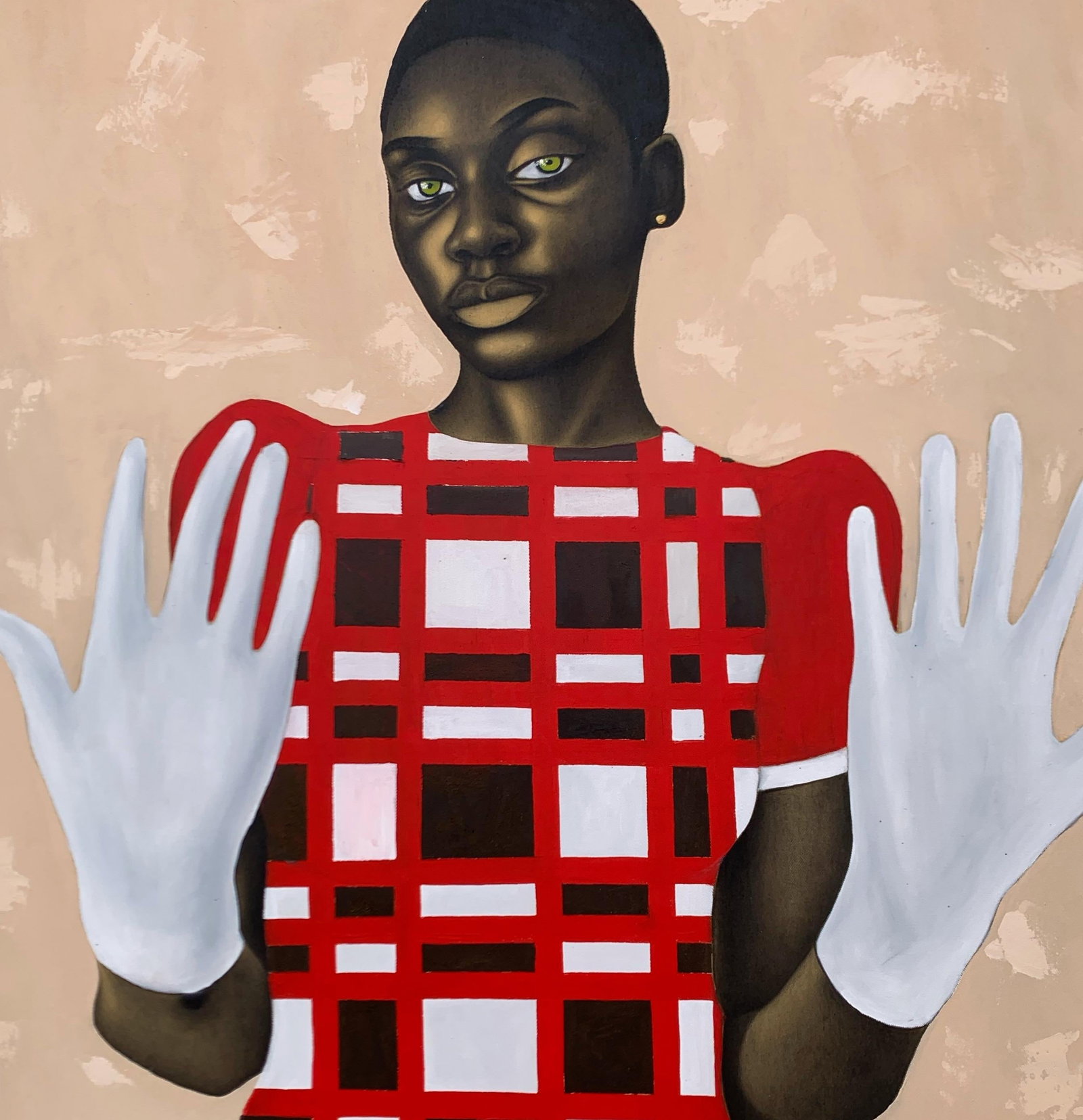 Agboola Oladapo, Transparency - 21st Century, Contemporary, Figurative Portrait, Women, Red, 2023 - 3