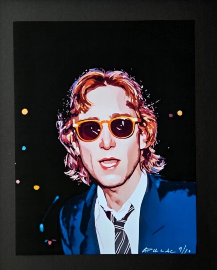 ALEXANDER DULAC | JOHN LENNON Hand Signed Authentic Print Edition of 10 COA+ - 2