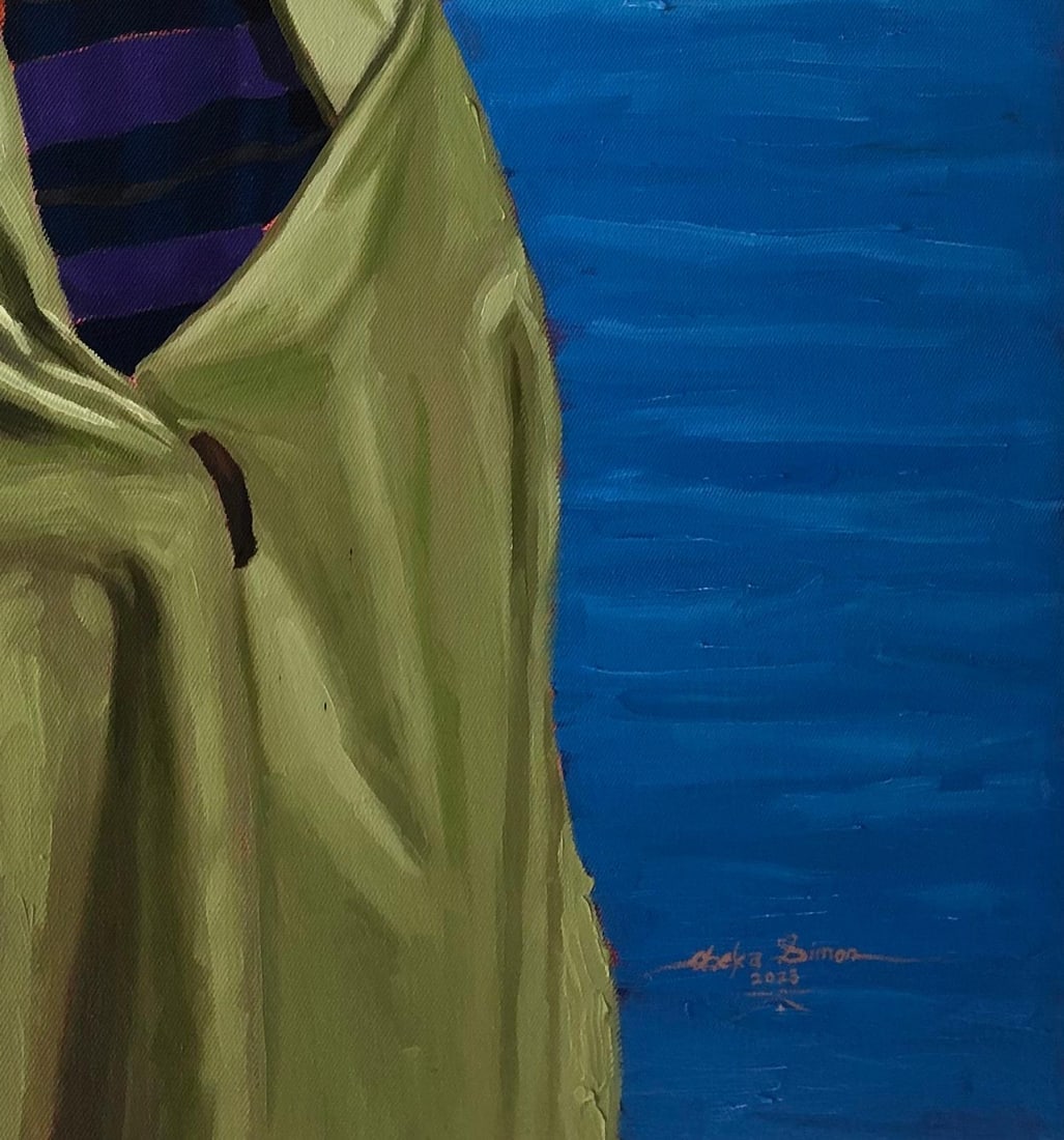 Simon Obeka, Having Done All, I Stand 2 - 21st Century, Contemporary, Landscape, Women, Oil, 2023 - 2