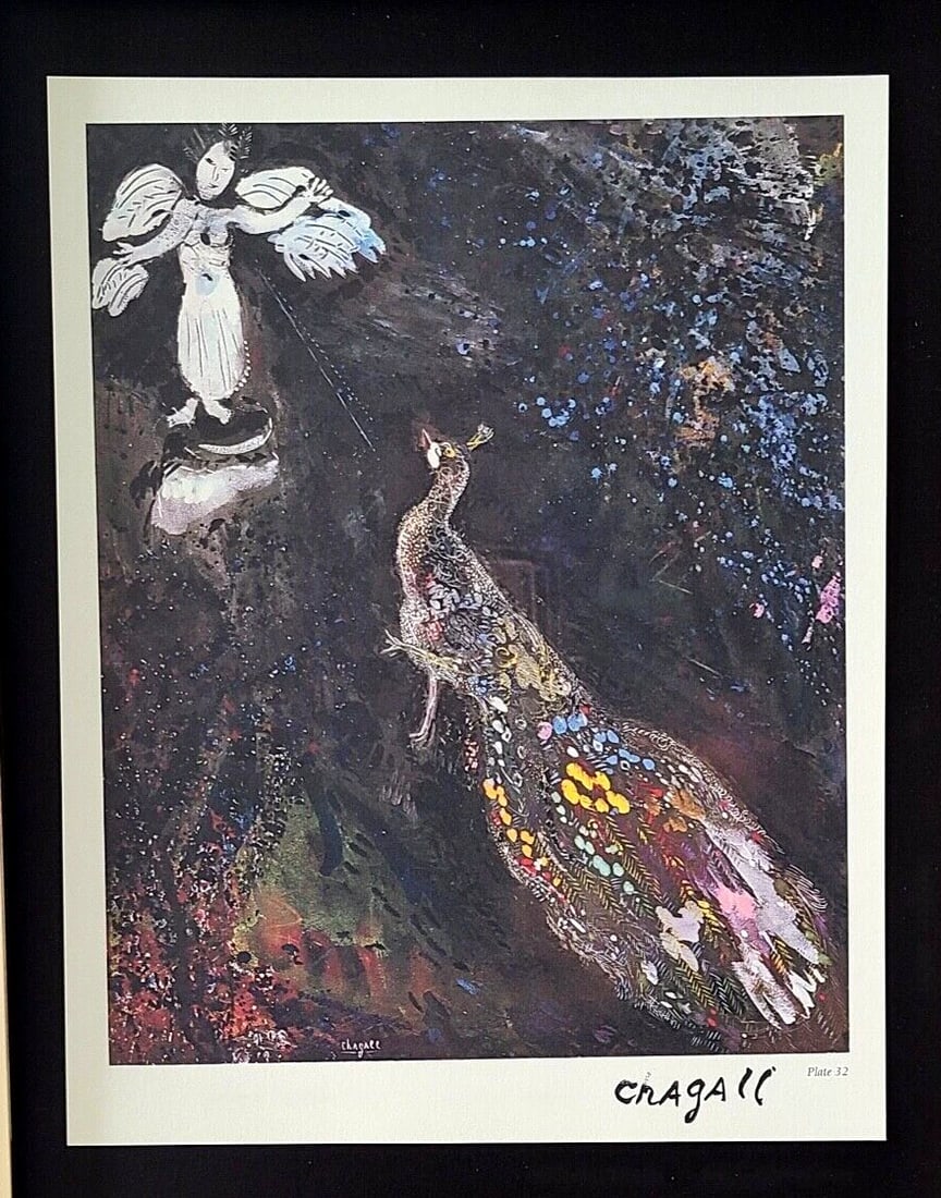 MARC CHAGALL + 1975 BEAUTIFUL SIGNED PRINT MOUNTED AND FRAMED - 2