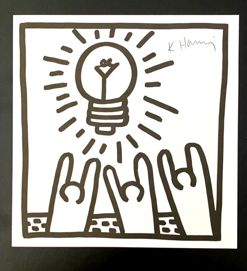 Keith Haring | Vintage Print Signed | Mounted & Framed in White - 2