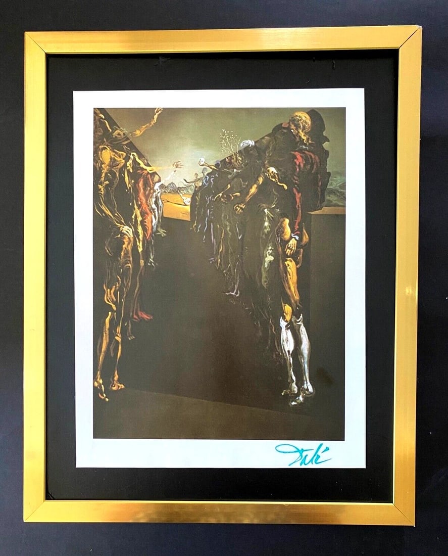 Salvador Dali 1970 Vintage Offset Lithograph Framed Surrealist Art (1 of 3)