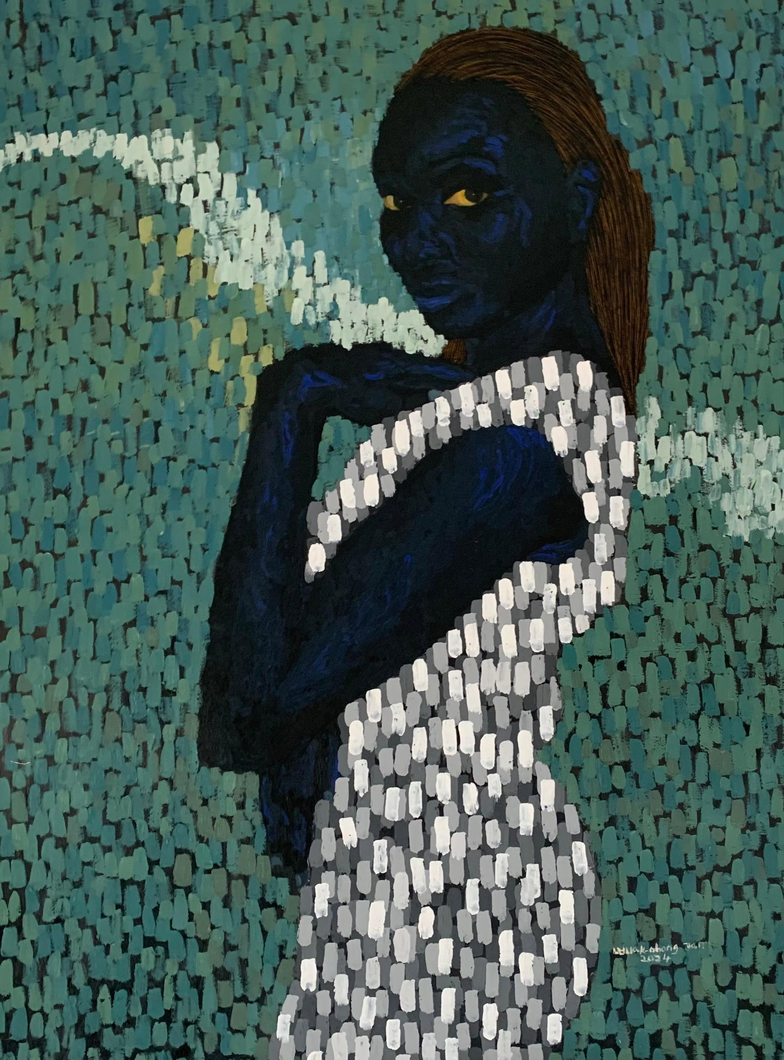Dan Uduak-obong , Hope - 21st Century Contemporary, Figurative Impasto, Women Eyes, Portrait Art, (1 of 9)