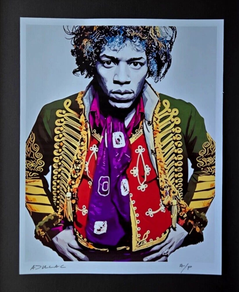 ALEXANDER DULAC Hand Signed Authentic Print | JIMMY HENDRIXLtd.Ed. of 10 COA - 2