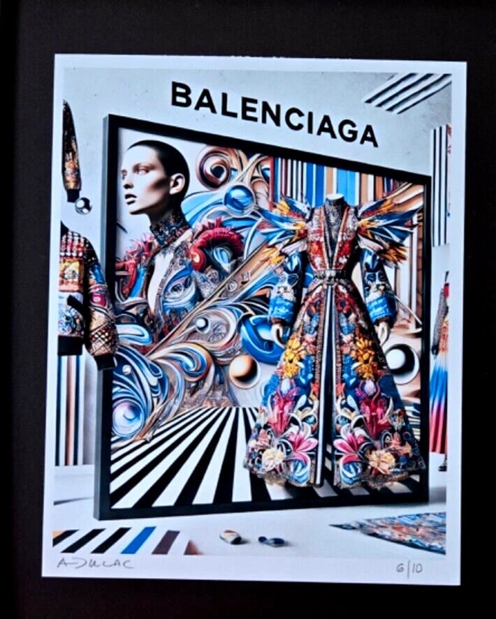 ALEXANDER DULAC + BALENCIAGA SPIRIT Hand Signed Authentic Print LtdEd of 10 COA - 2
