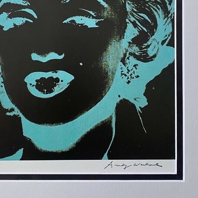 ANDY WARHOL | MARILY MONROE SIGNED VINTAGE PRINT IN 11X14 MAT - 2