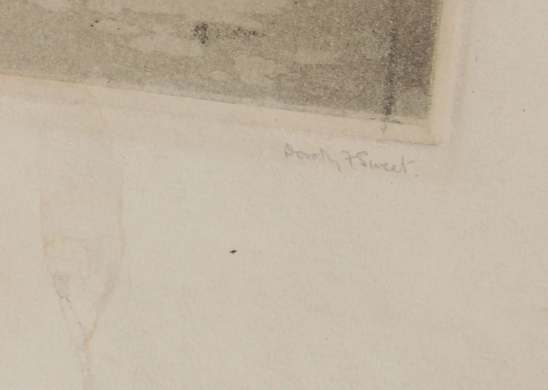 DOROTHY F. SWEET Etching Old Gateway in Ipswich England - 6