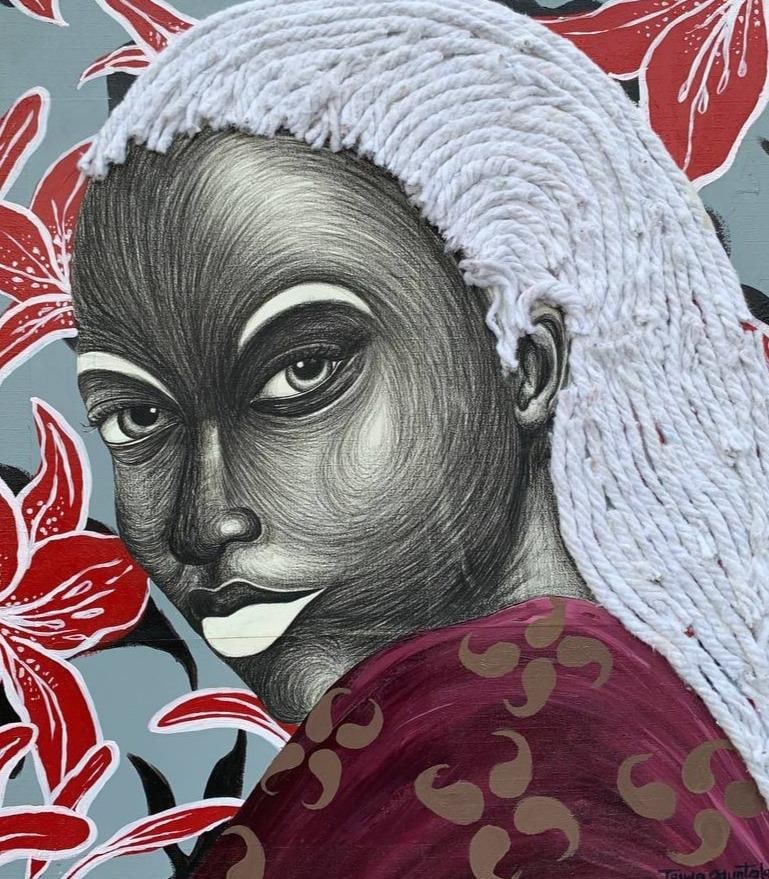 Taiwo Oguntola, Woman of Integrity - 21st Century Contemporary, Figurative Portrait, Mixed Media, - 3