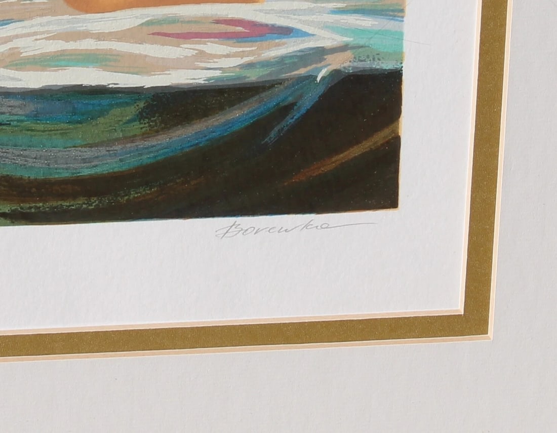 ALEXANDER BOREWKO Sweet Morning S/N Serigraph Framed COA Retail $550+ - 5