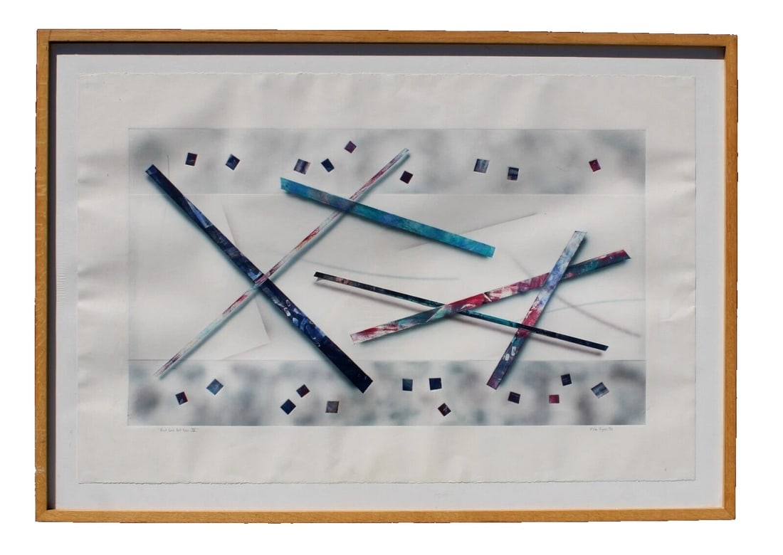 WILLIAM AYERS Knot Last Not Year IV 1990 Hand Signed Framed Color Etching - 2