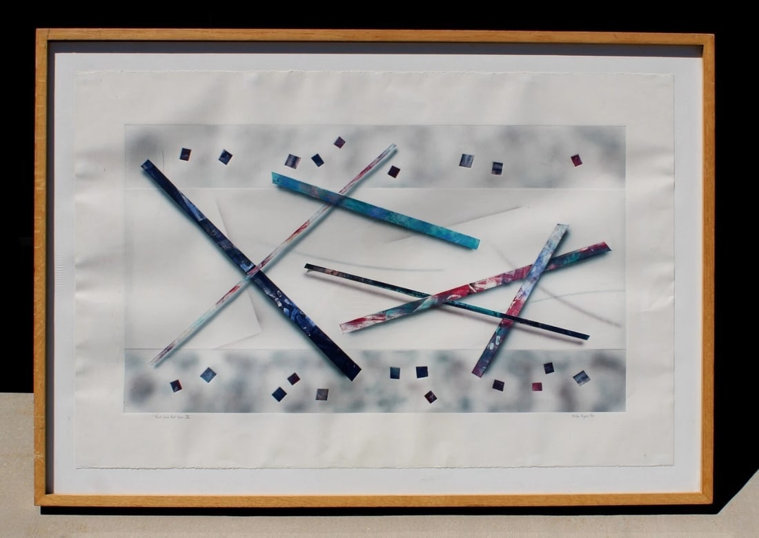 WILLIAM AYERS Knot Last Not Year IV 1990 Hand Signed Framed Color Etching - 3