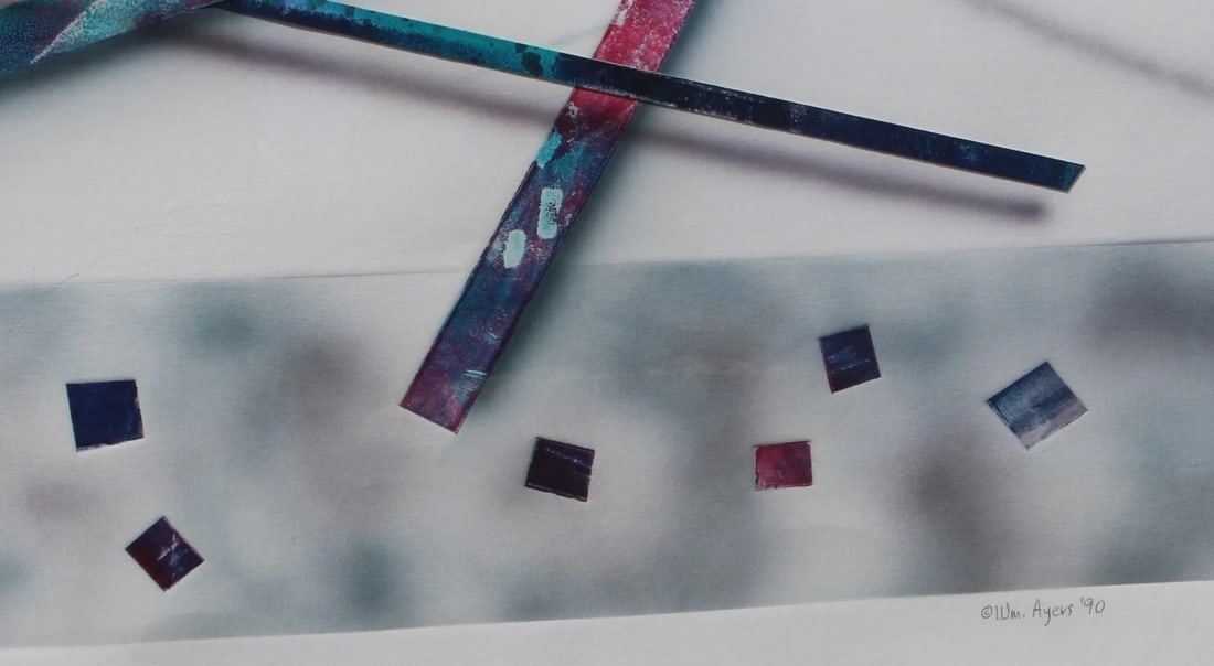 WILLIAM AYERS Knot Last Not Year IV 1990 Hand Signed Framed Color Etching - 7