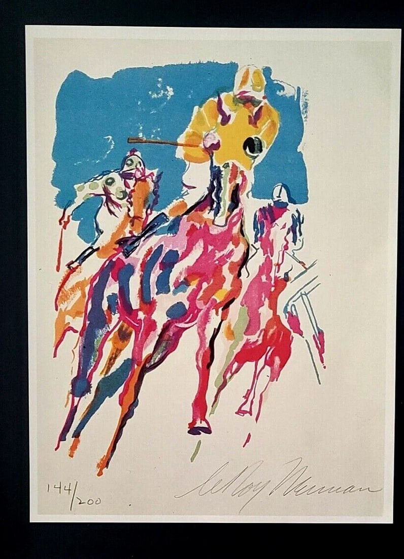LeRoy Neiman " THE RACE " Signed Pop Art Collector Piece Framed - 2