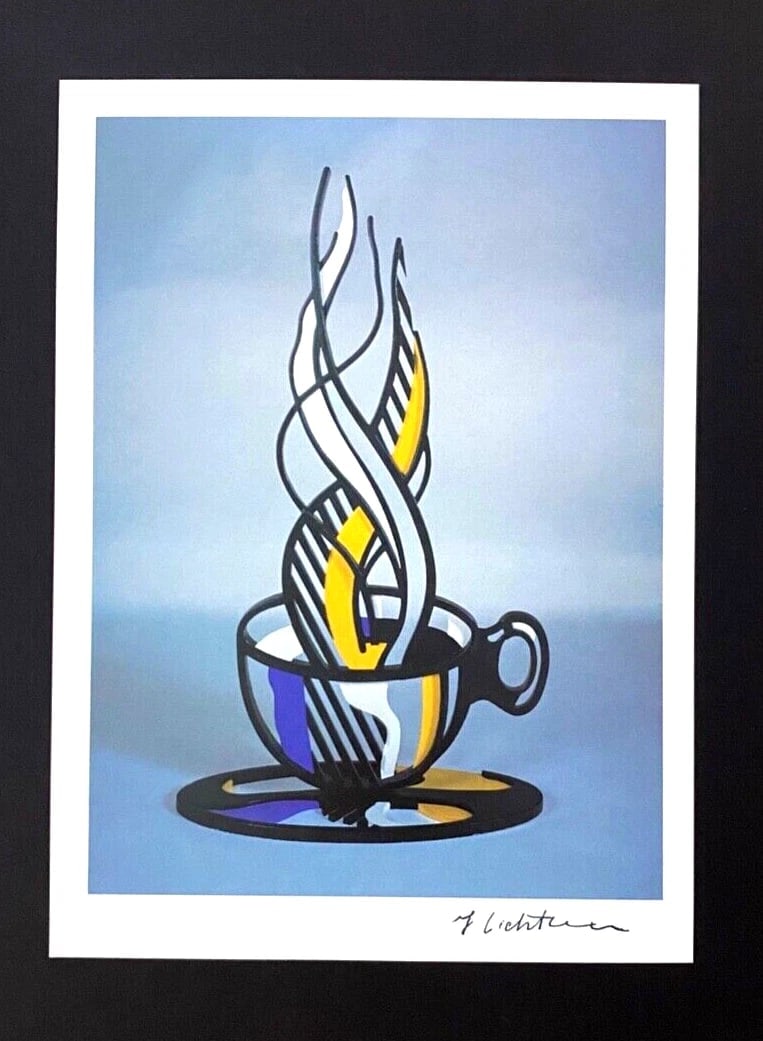 Roy Lichtenstein Signed 1981 Print Pop Art Gold Frame Framed Art - 2