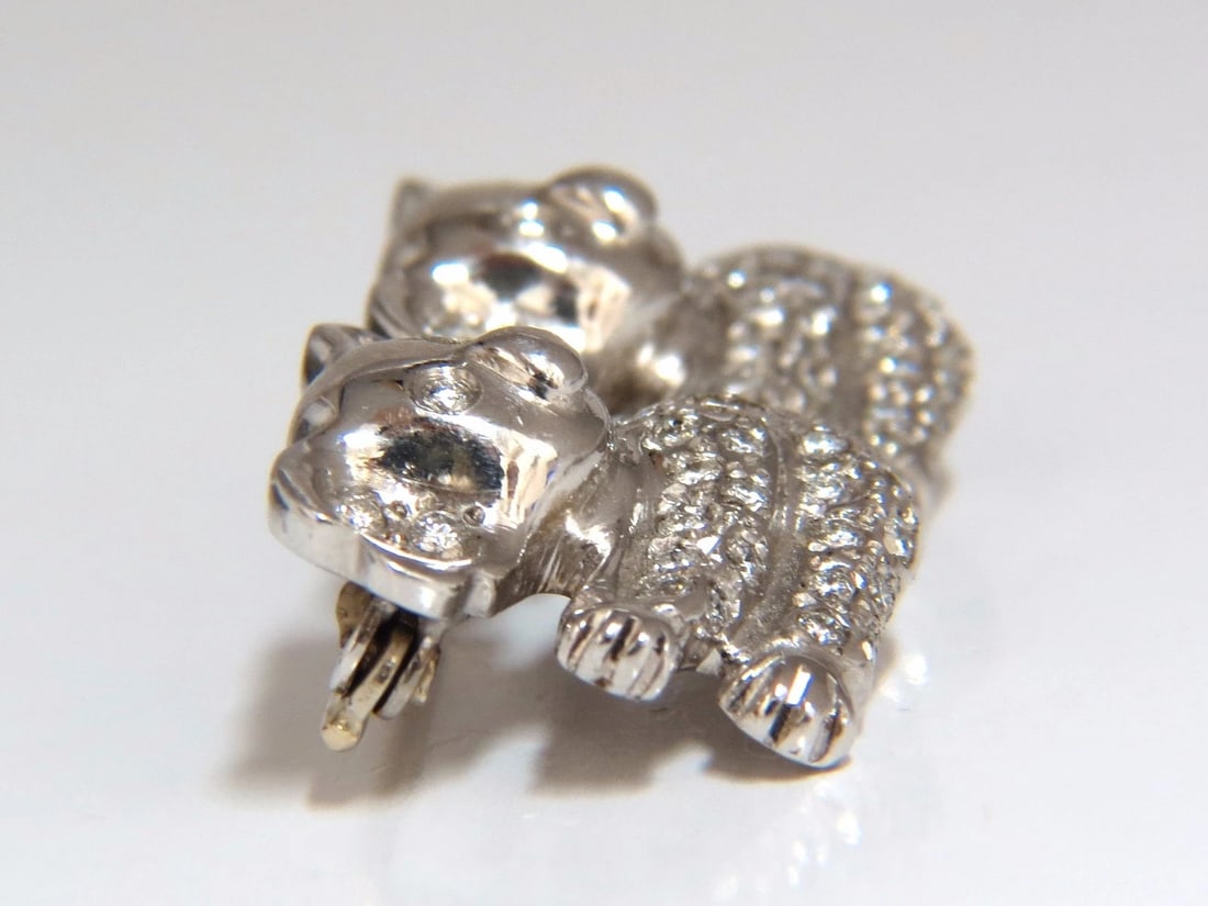 .80ct diamonds "Maki Specie Panda" brooch pin 18kt fertile charm** - 2