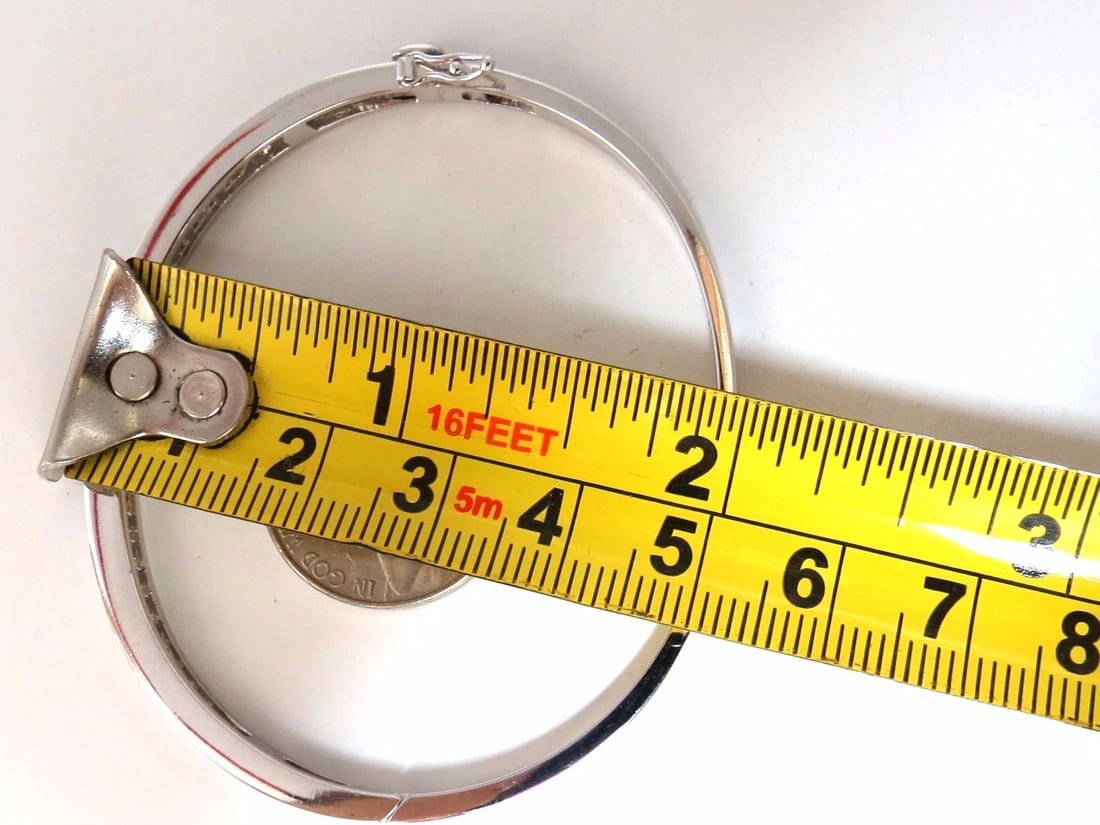 1.30ct natural round diamonds bangle bracelet g/vs channel 14kt** - 8