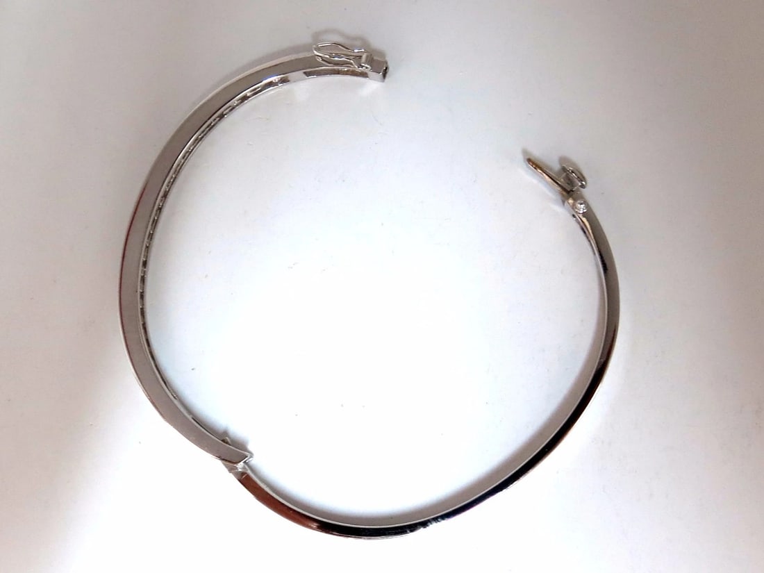 1.30ct natural round diamonds bangle bracelet g/vs channel 14kt** - 9